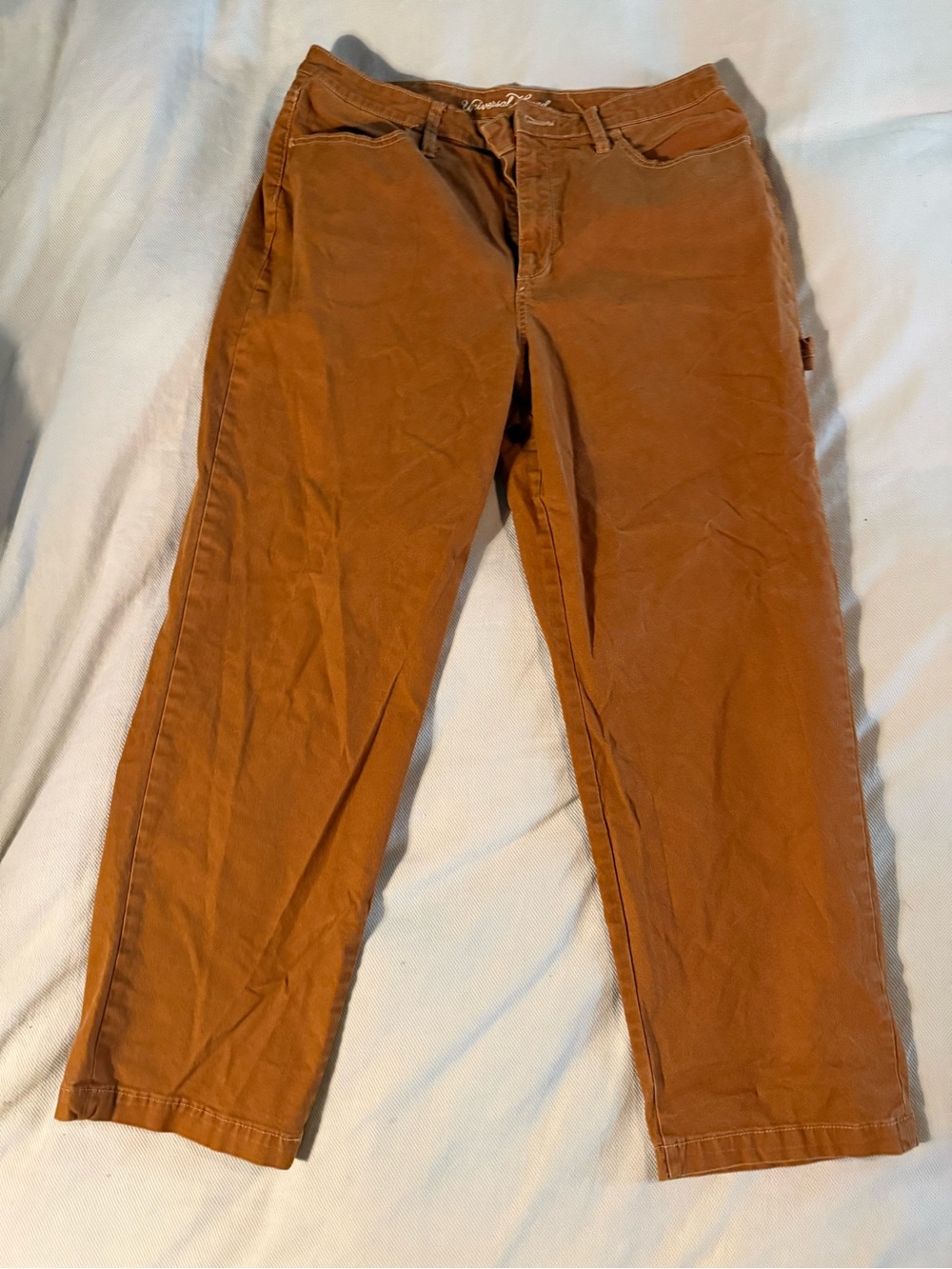 Universal Thread Women's Carpenter Pants in Rust Orange
